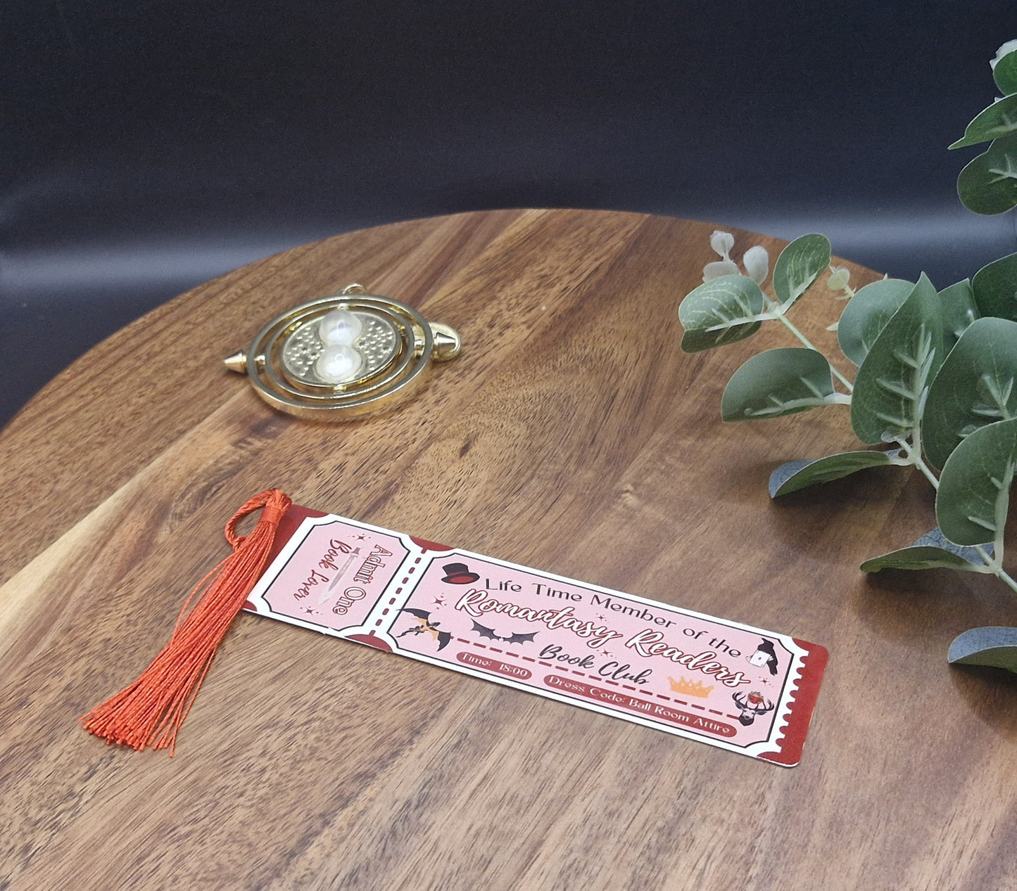 Romantasy Book Club Ticket - Metal Bookmark