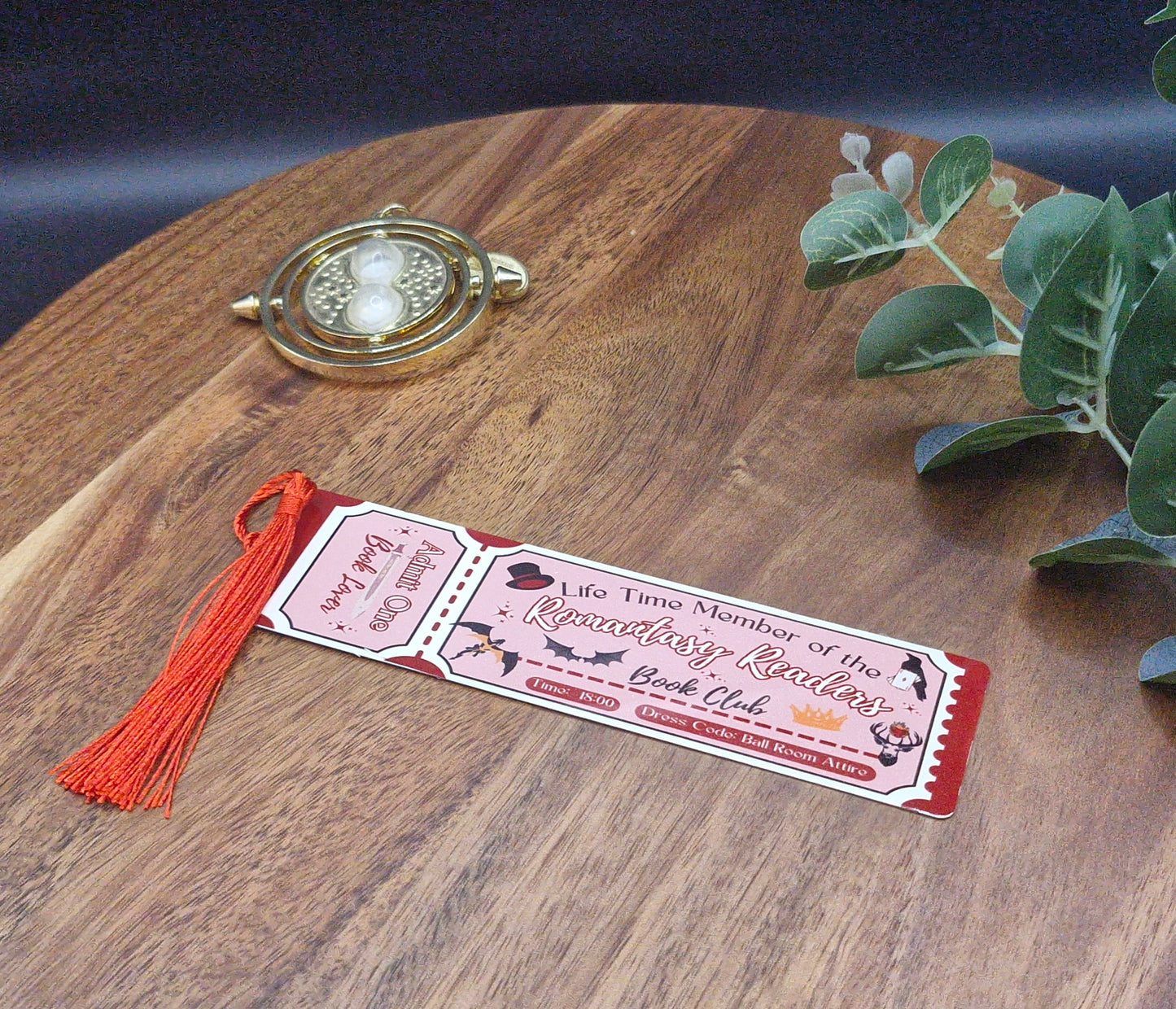 Romantasy Book Club Ticket - Metal Bookmark