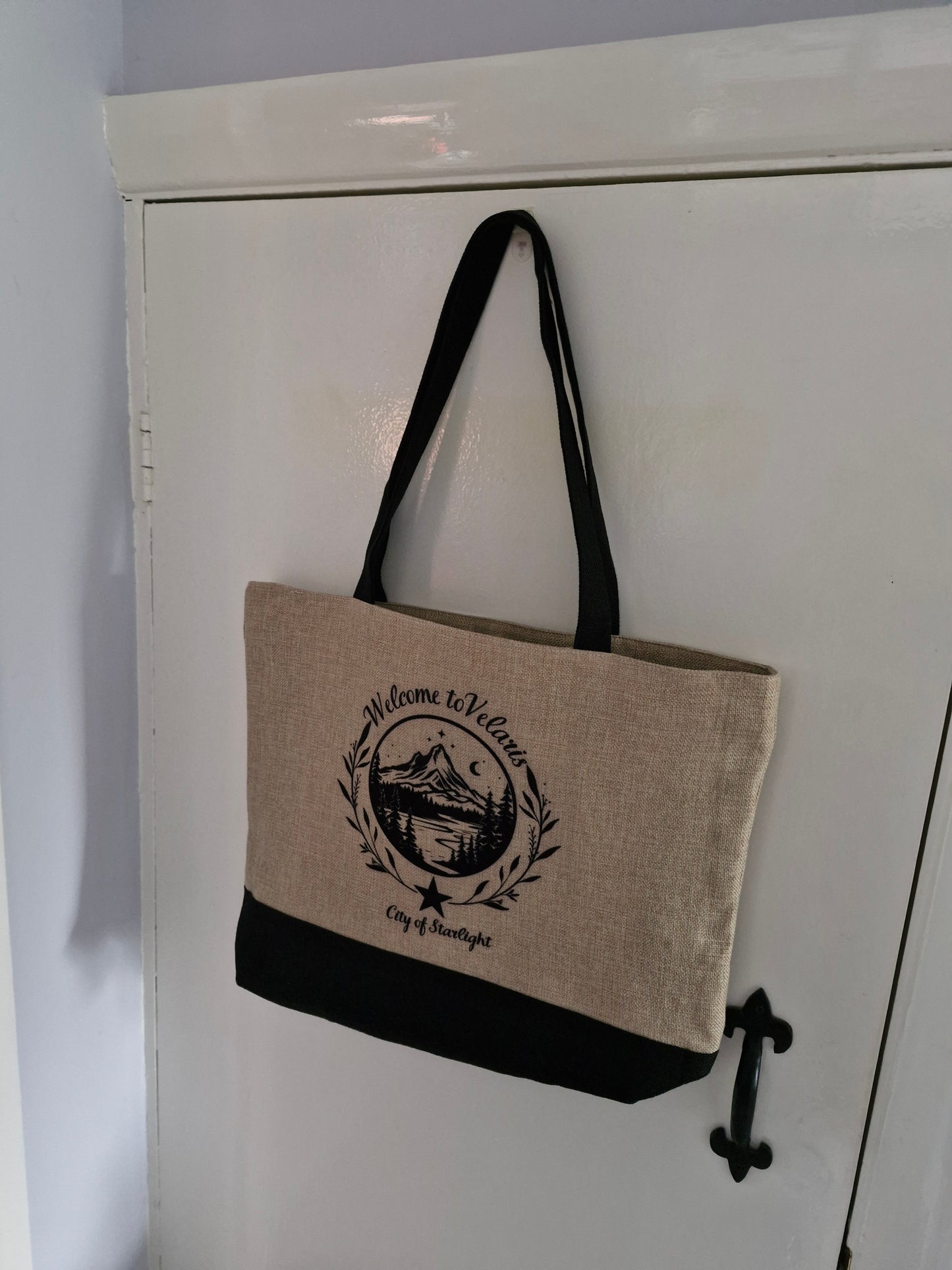 Velaris - ACOTAR Bookish tote - Premium Natural Linen Shopper Tote Bag