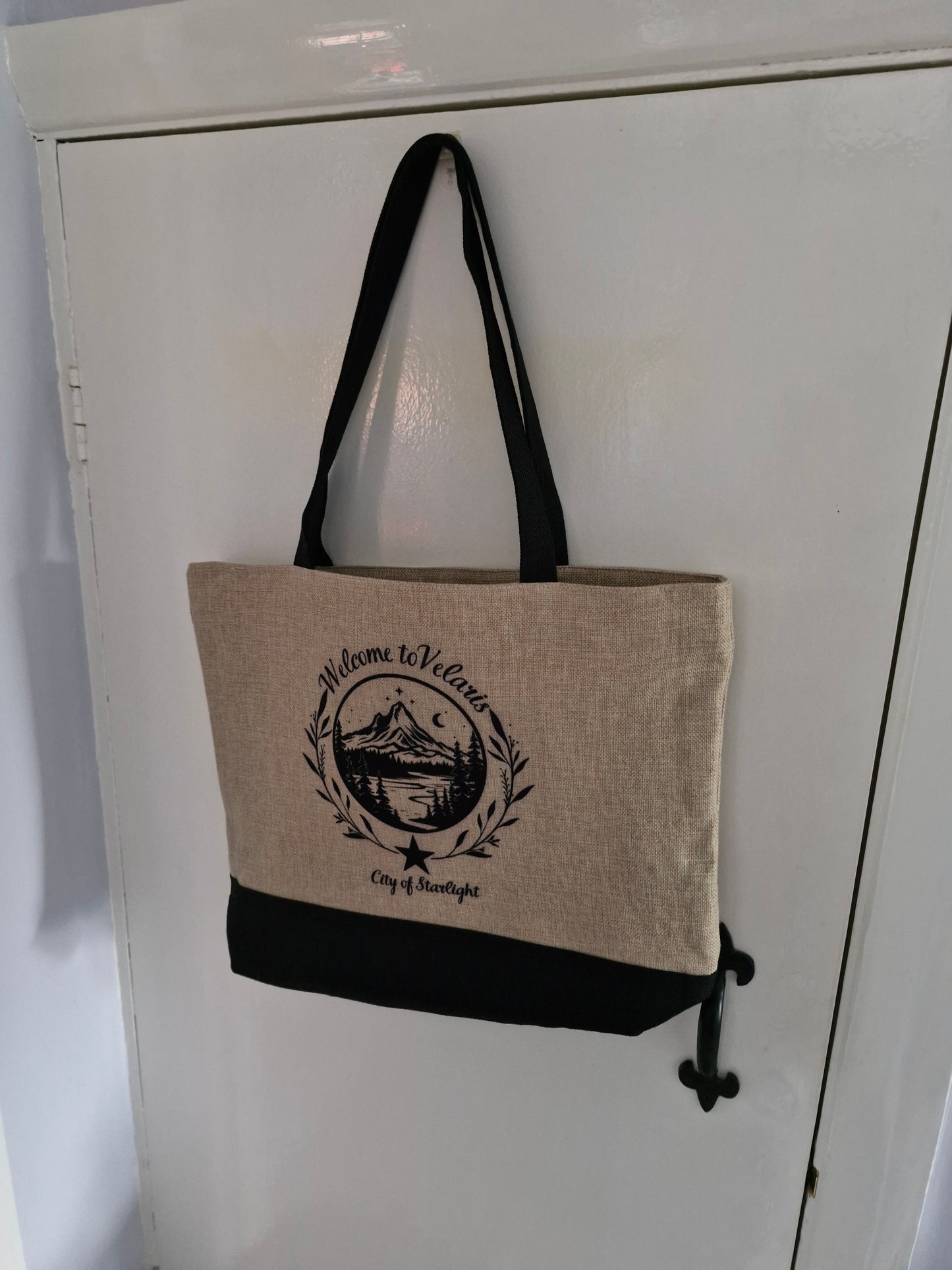 Velaris - ACOTAR Bookish tote - Premium Natural Linen Shopper Tote Bag