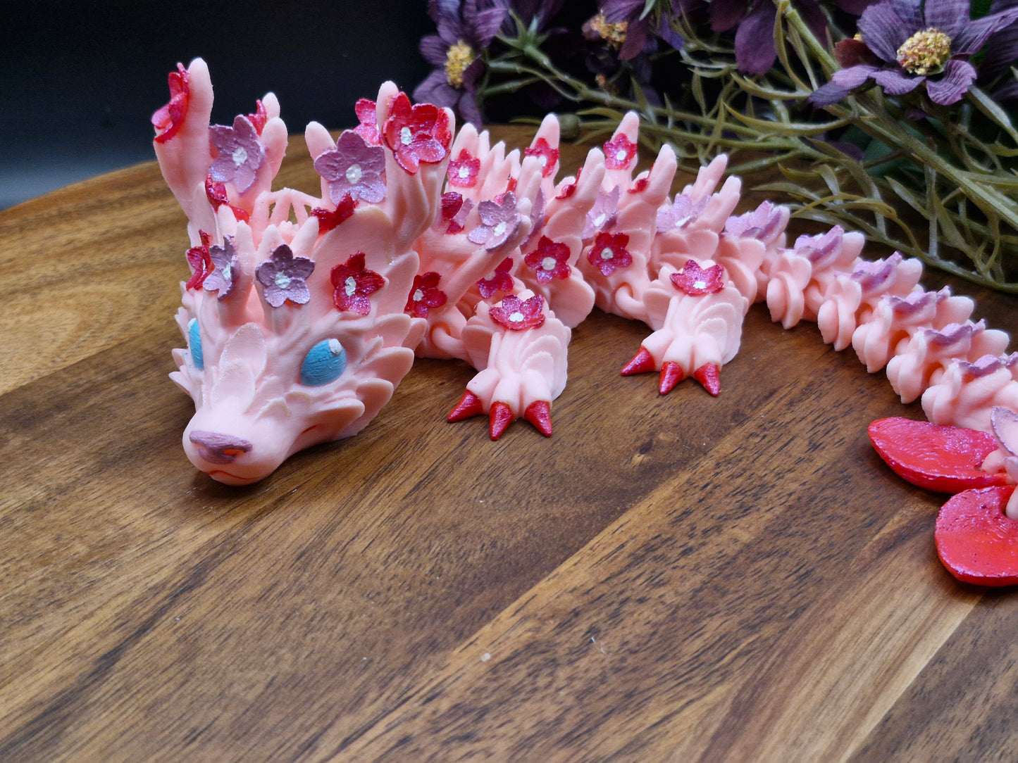3D Printed Cherry Blossom Baby Dragon (10-12 inches)