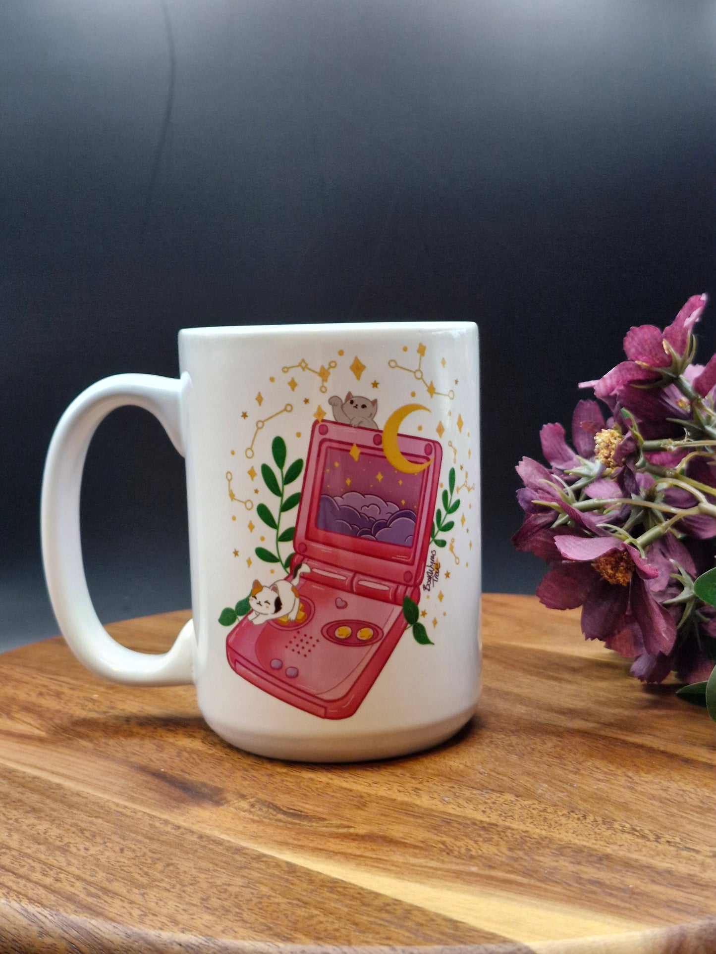 SP, Cats and Constellations - Retro Gaming Nostalgia - 15oz Ceramic Mug