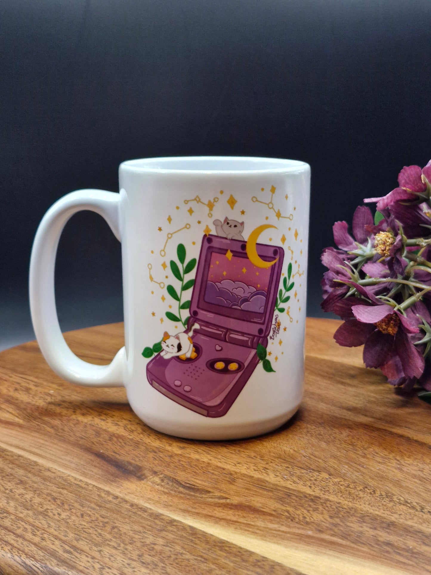 SP, Cats and Constellations - Retro Gaming Nostalgia - 15oz Ceramic Mug