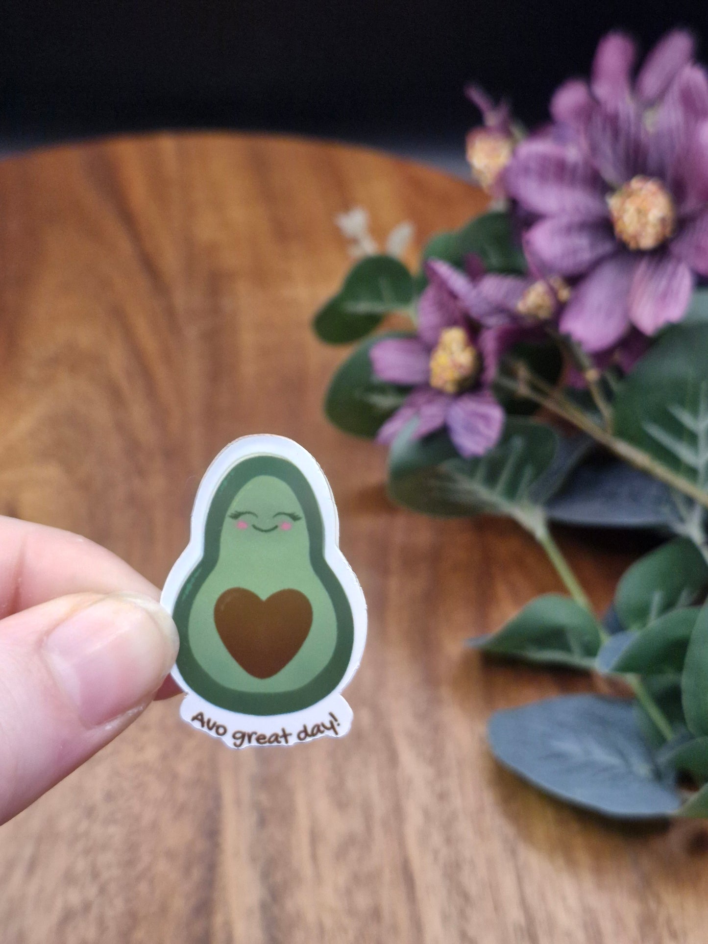 Avo Nice Day - Avocado Heart Pit - Sticker