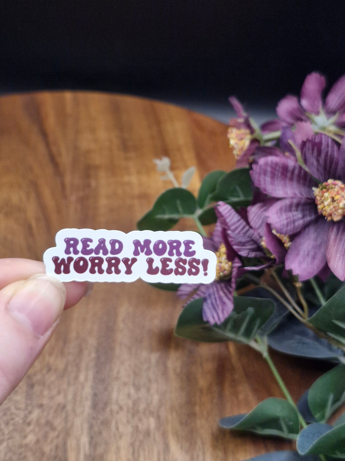 Worry less, read more - bookish Sticker