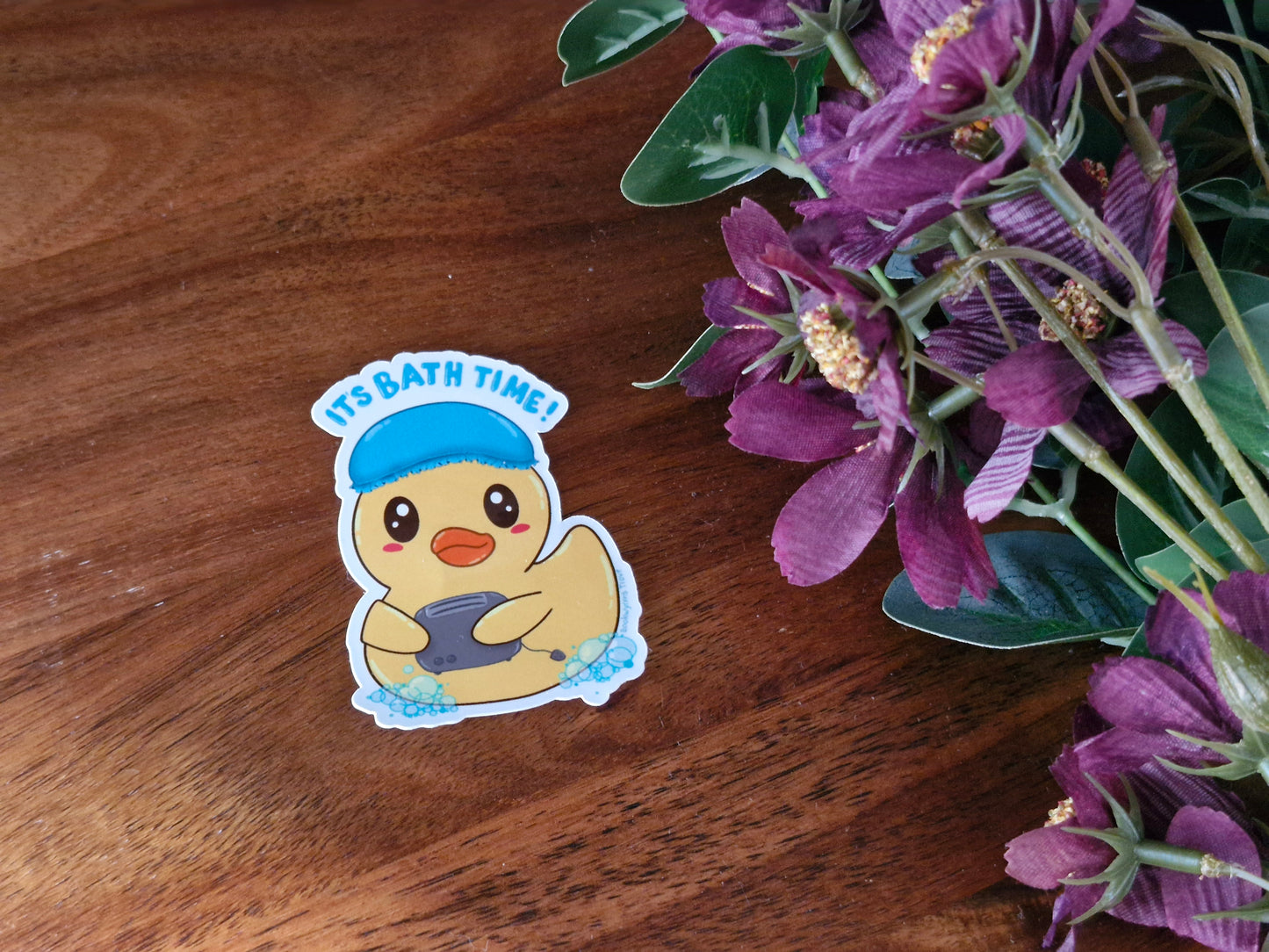 It's Bath Time - Dark Humour Rubber Duck - Sticker