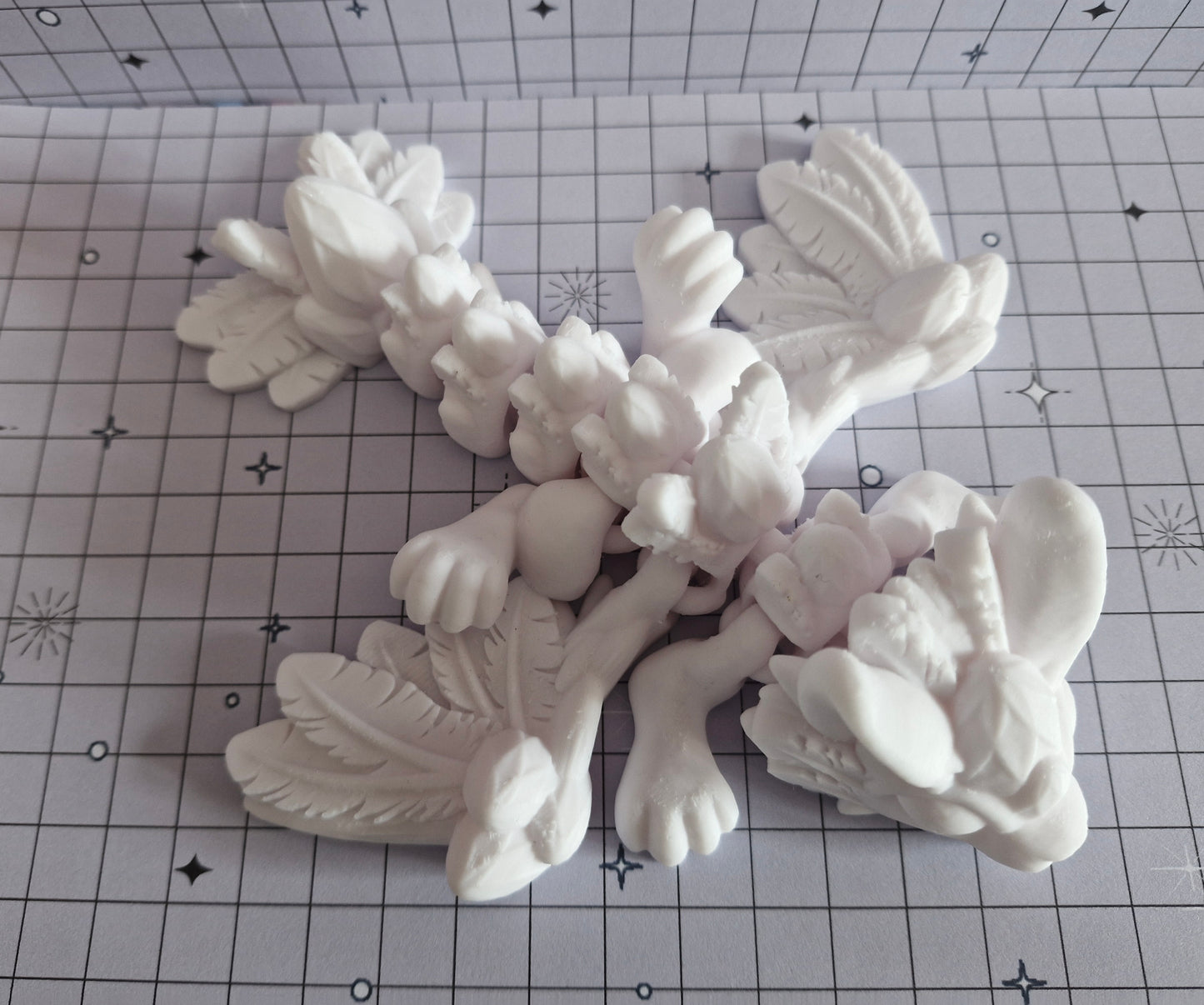 3D Printed Rabbit Dragon Chubby Baby Dragon