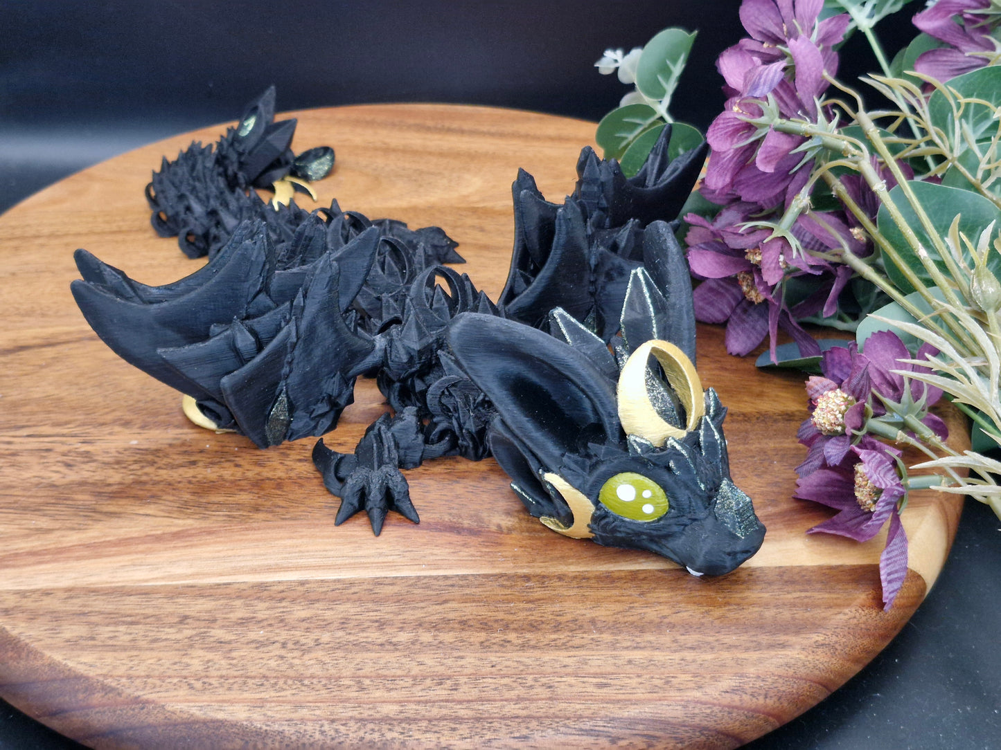 3D Printed Night Wing Baby Dragon (10-12 inches)