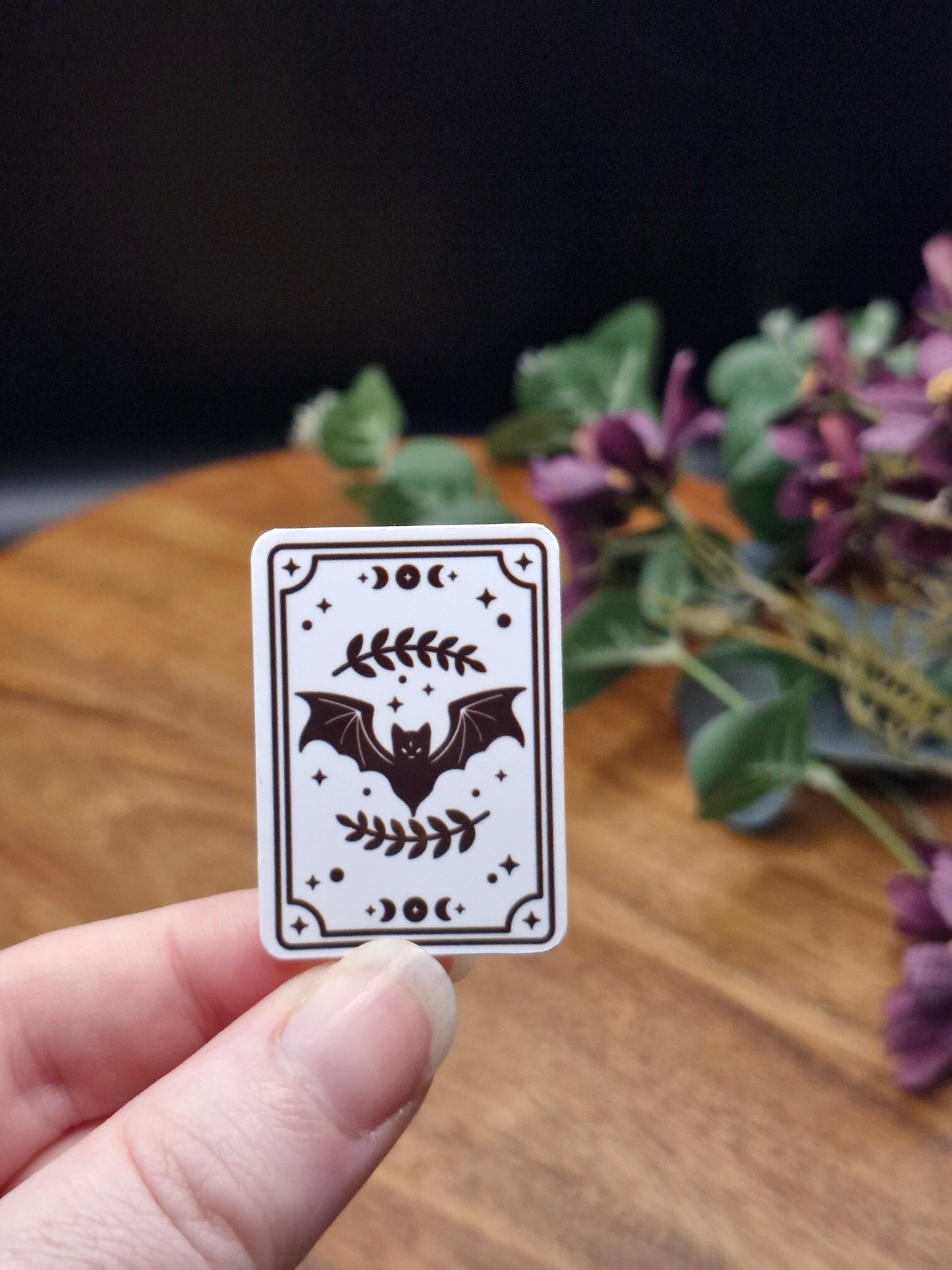 Bat & Sage - tarot card - Sticker