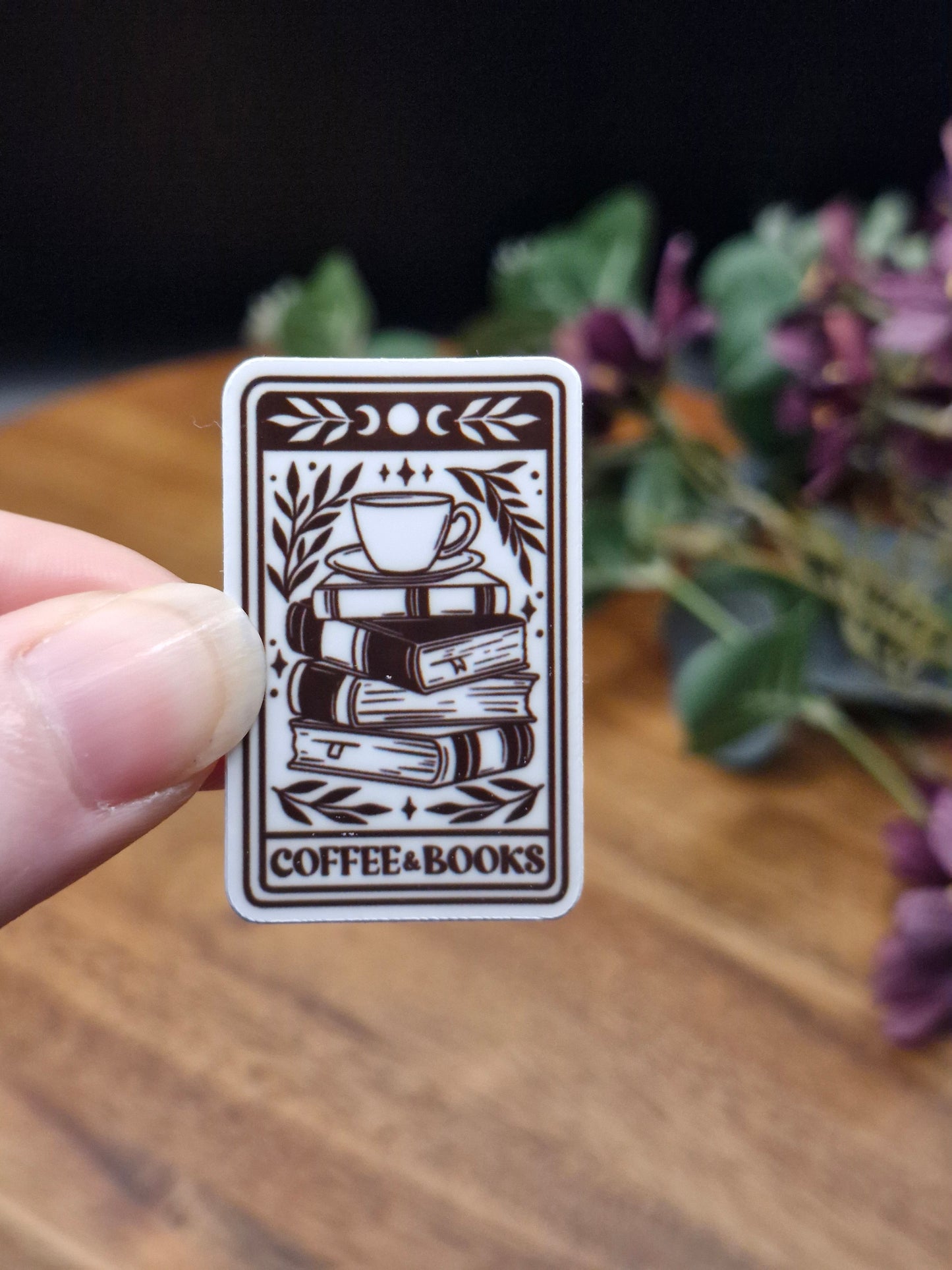 Coffee & Books - tarot card - Sticker