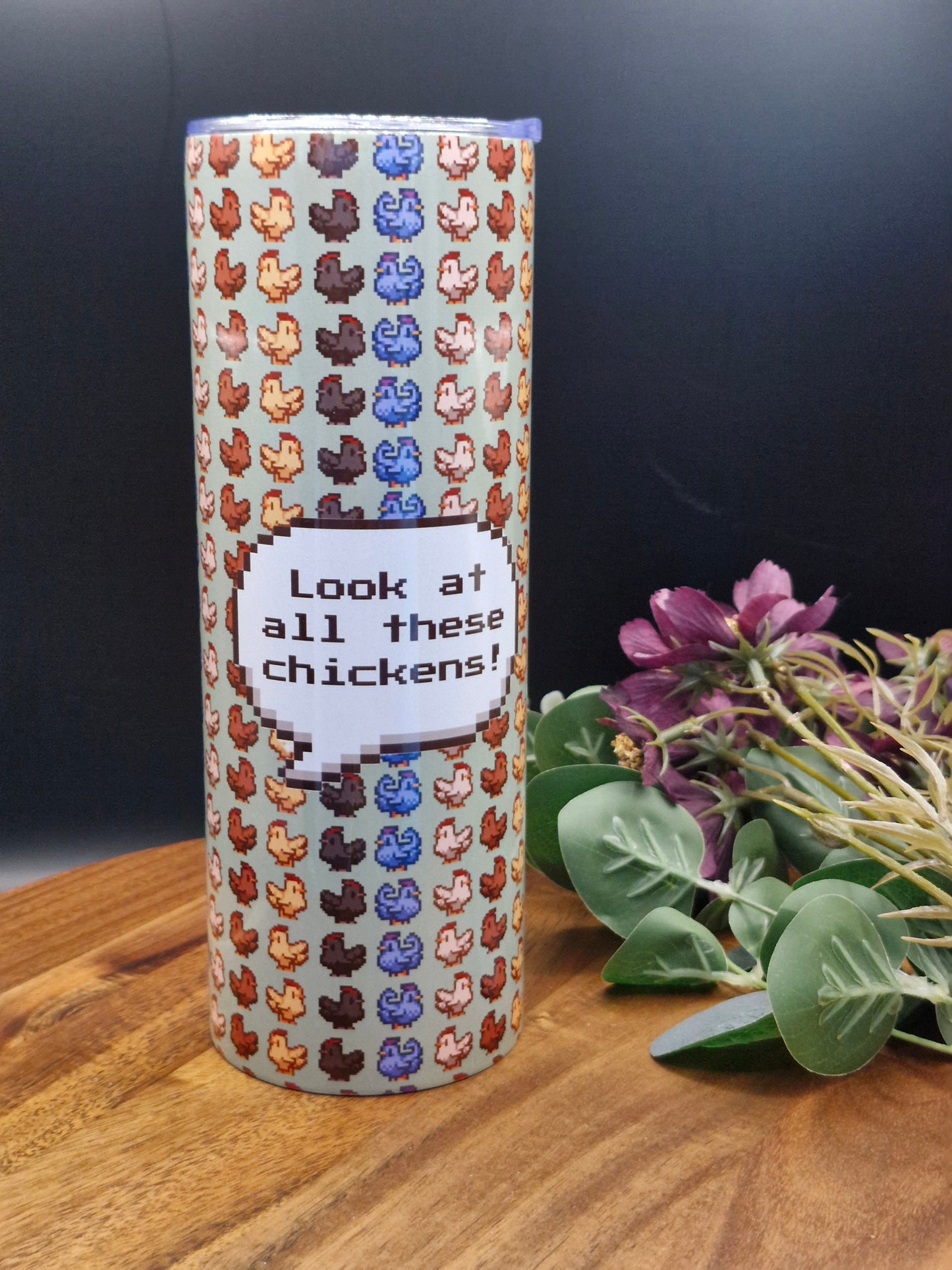 Pixel Chickens - Stardew Valley inspired tumbler