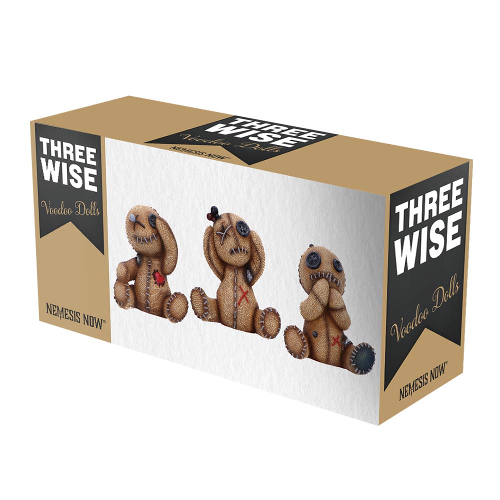 Three Wise Voodoo Dolls Figurines