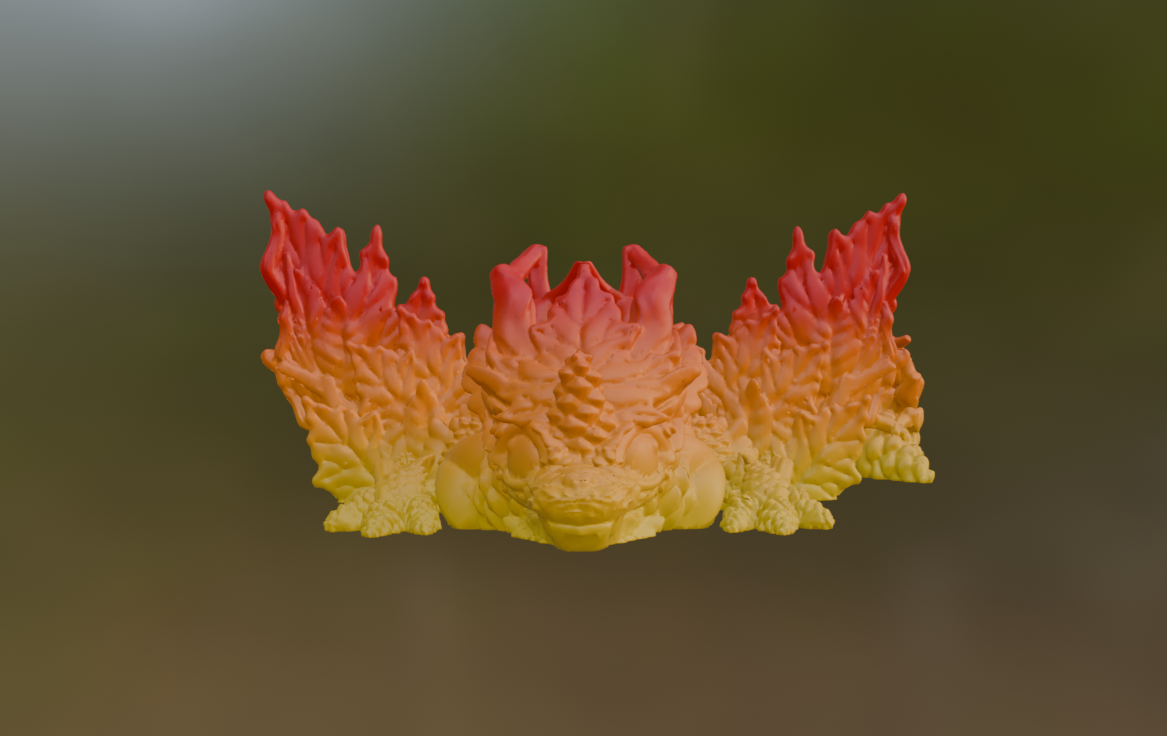 3D Printed Autumn Wing Baby Dragon (10-12 inches)
