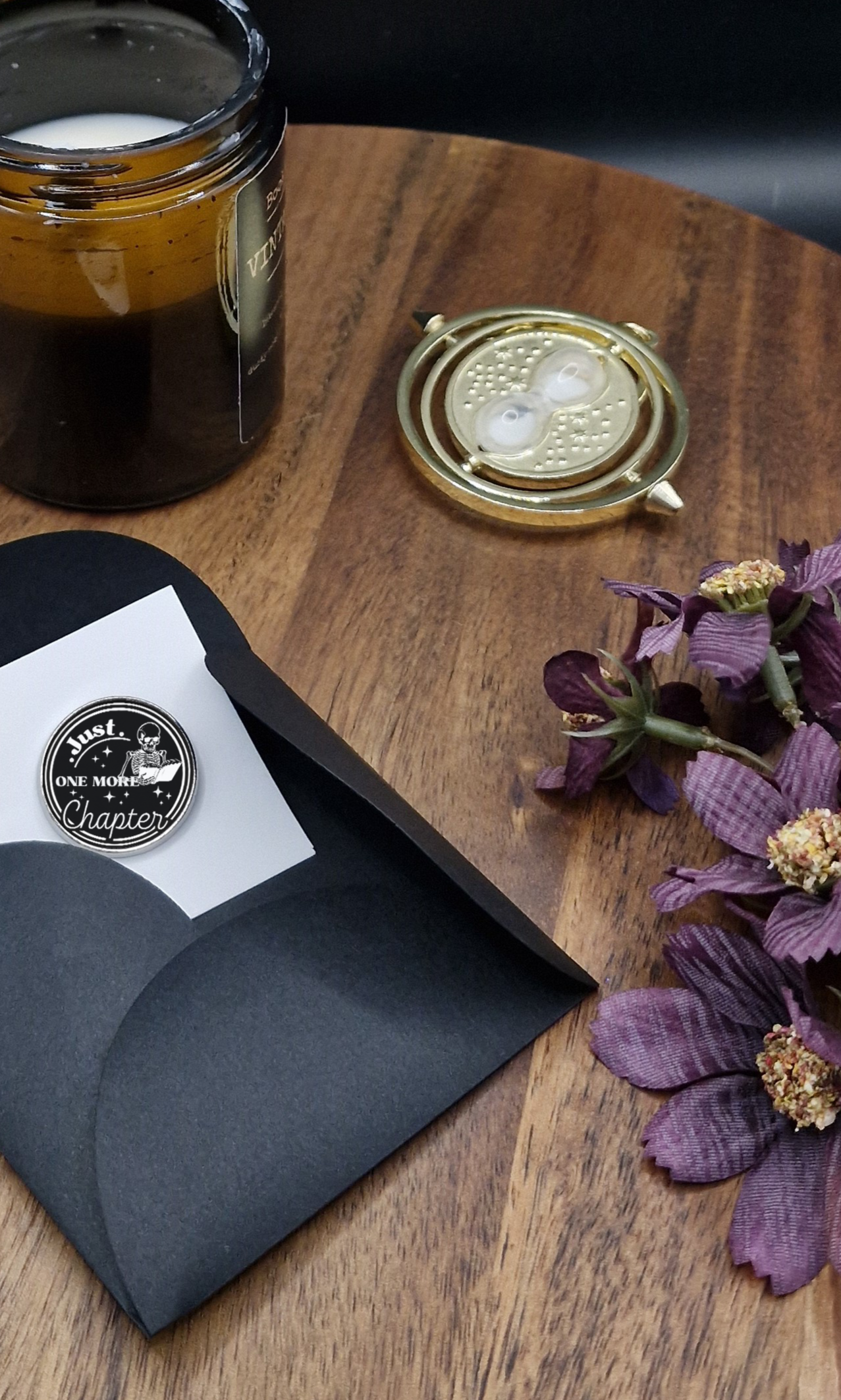 Just one more chapter - Round Metal Pin Badge