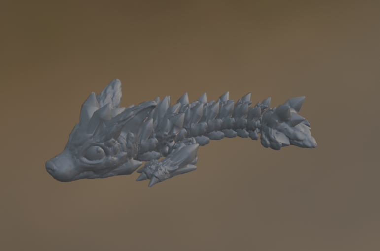 3D Printed Wolf Dragon Tadling (4-6 inches)