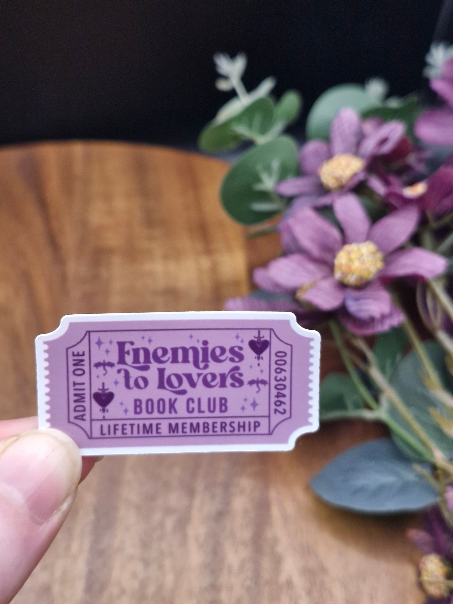 Enemies to lover ticket stub - Bookish Sticker