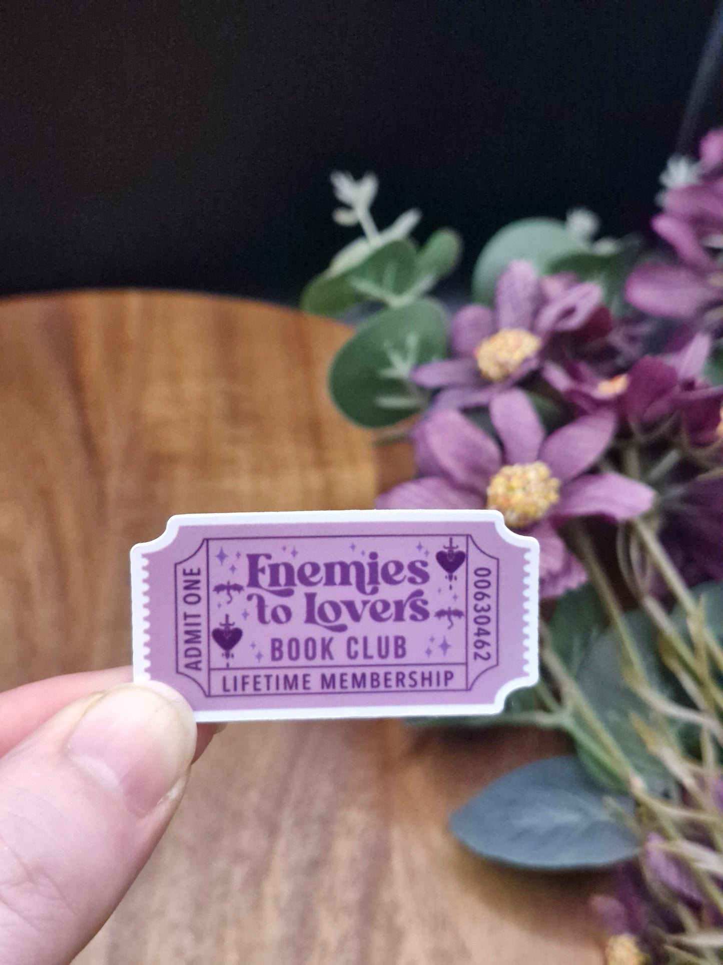 Enemies to lover ticket stub - Bookish Sticker