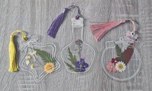 Potion Bottle Flower Bookmarks