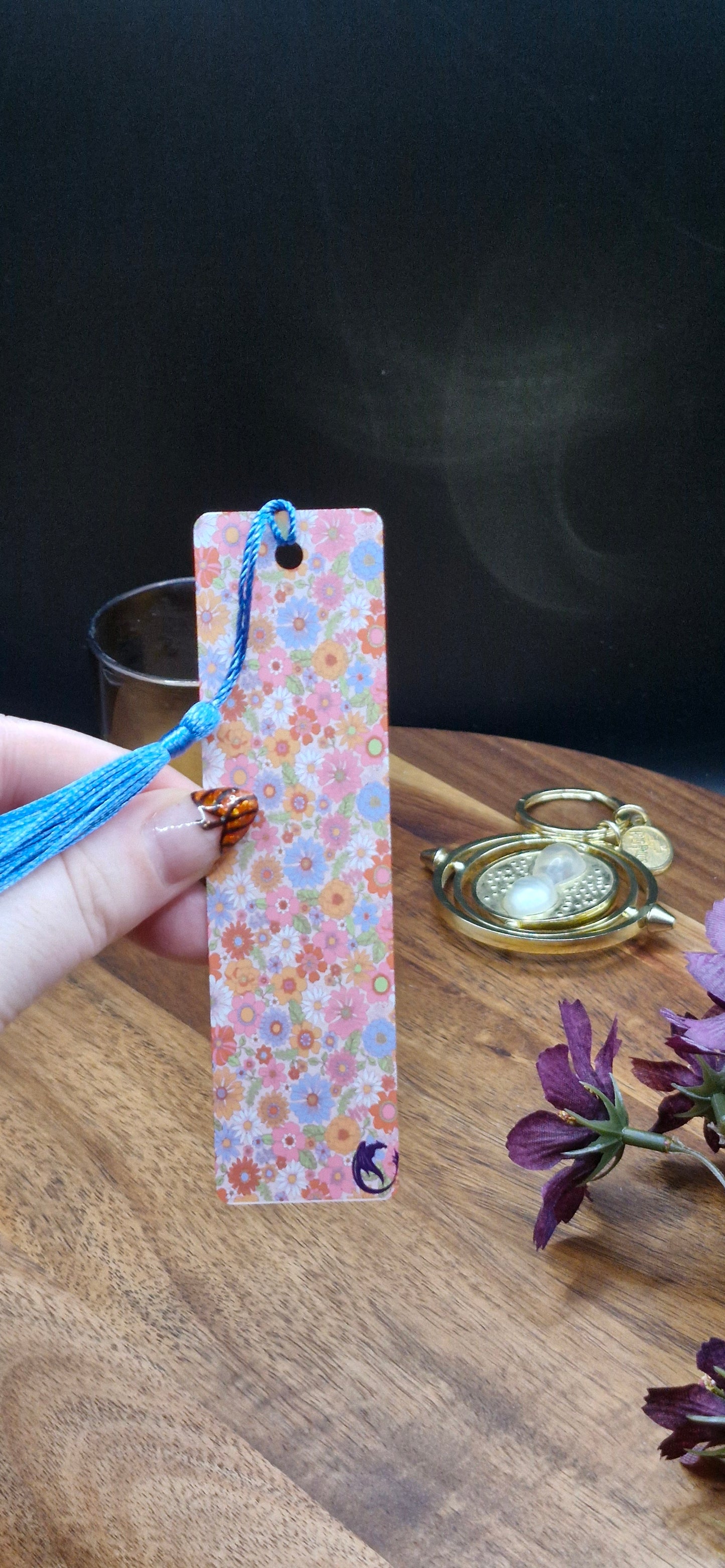 Metal Bookmarks (Retro Rainbow Pastel Flowers ver)