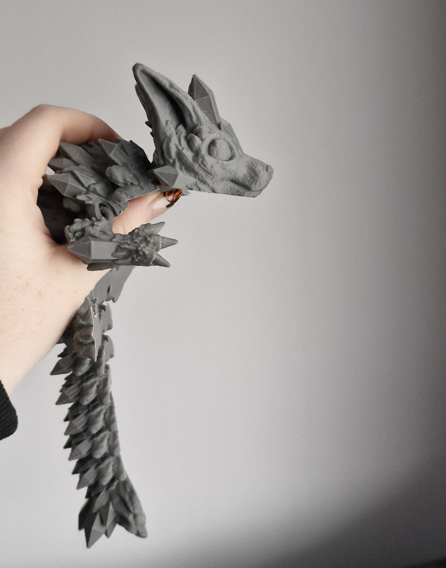 3D Printed Crystal Wolf Baby Dragon (10-12 inches)