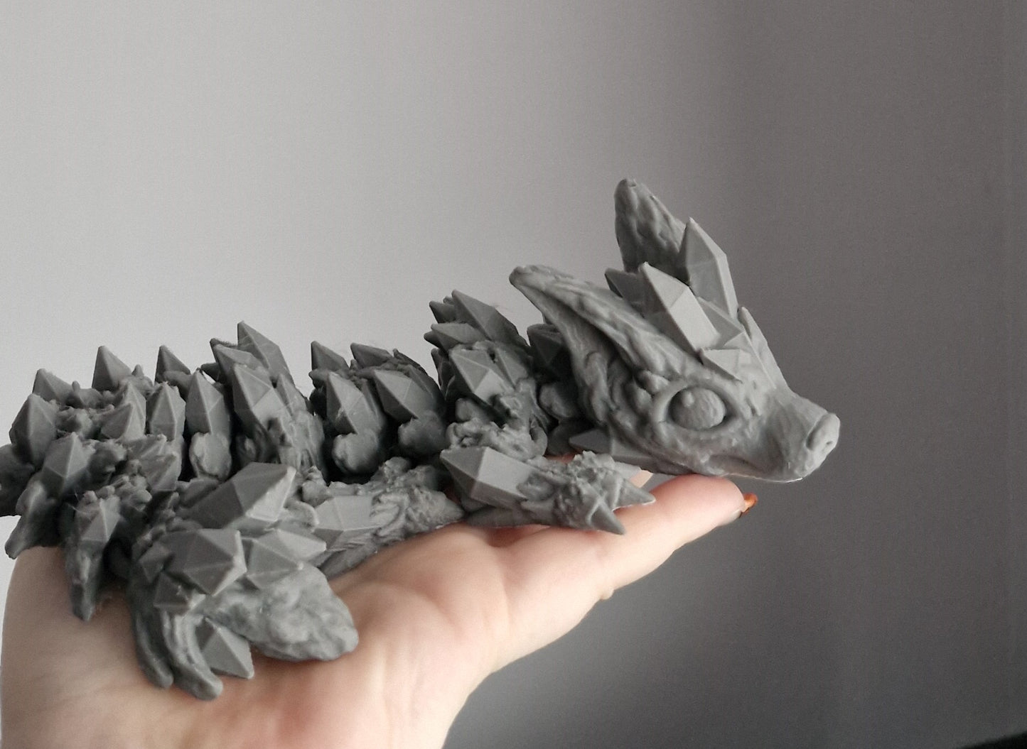 3D Printed Crystal Wolf Baby Dragon (10-12 inches)