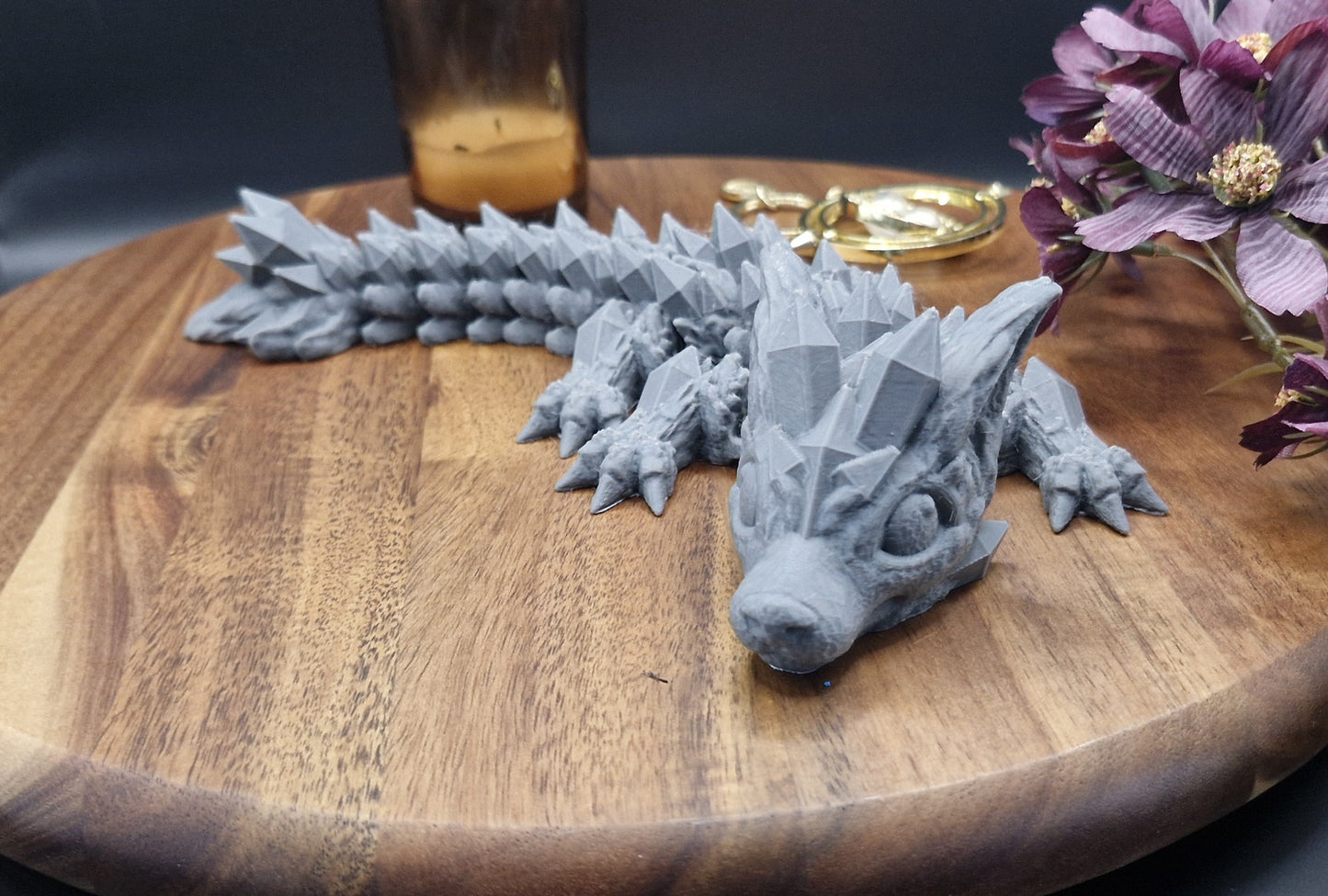 3D Printed Crystal Wolf Baby Dragon (10-12 inches)