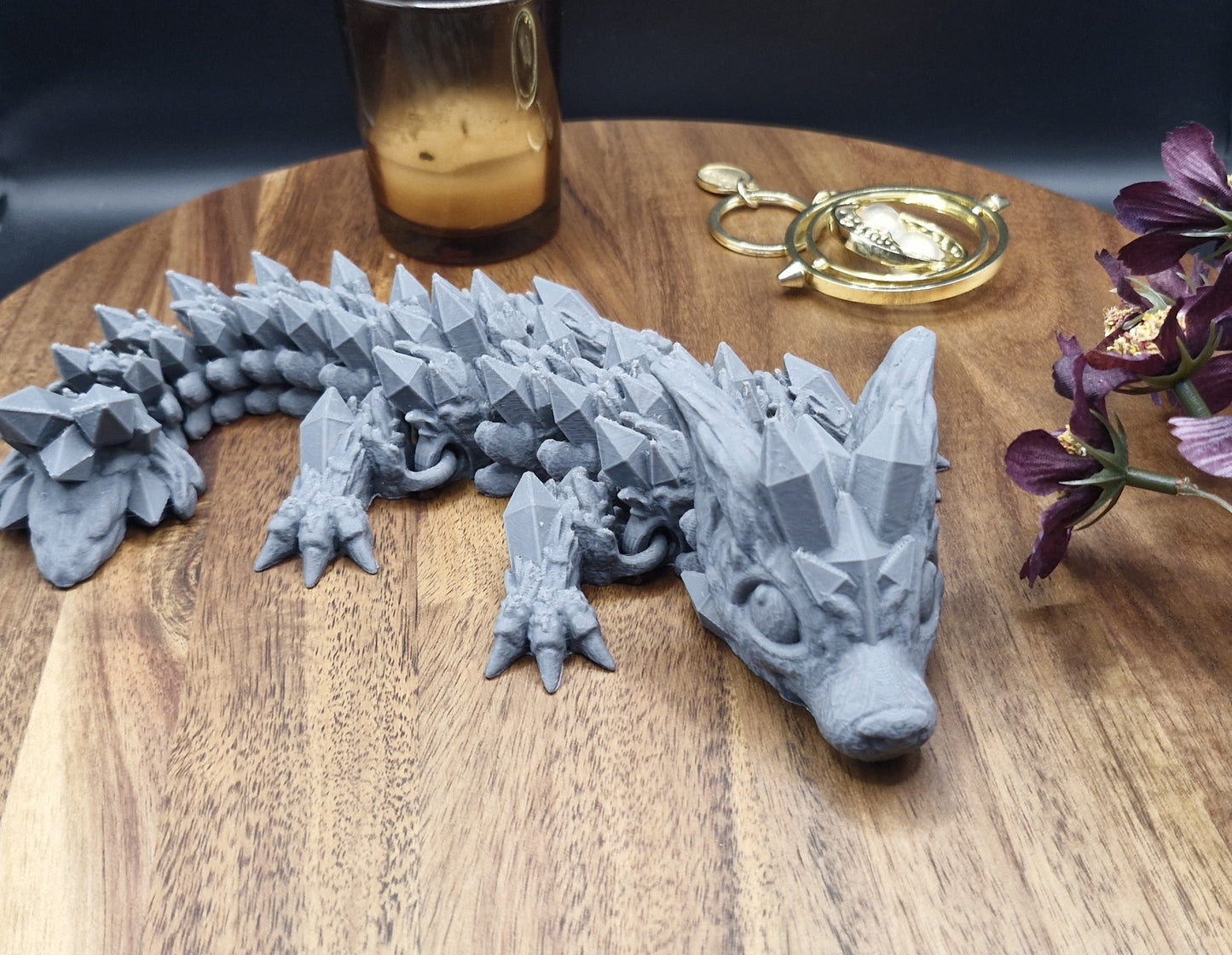 3D Printed Crystal Wolf Baby Dragon (10-12 inches)