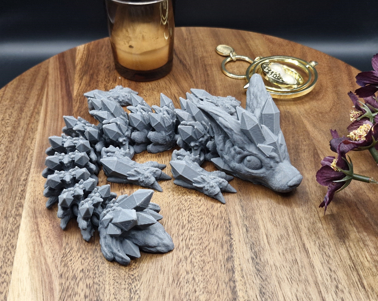 3D Printed Crystal Wolf Baby Dragon (10-12 inches)