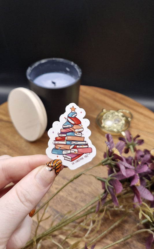 Sticker (Oh Christmas Tree - Christmas Lights Book stack ver)