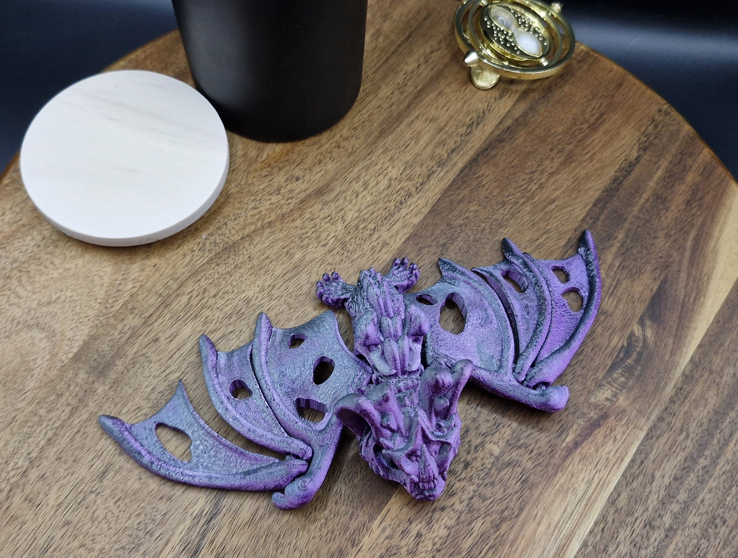 3D Printed Hollow Bat (Wingspan 7.5 inches, 4 inches length)