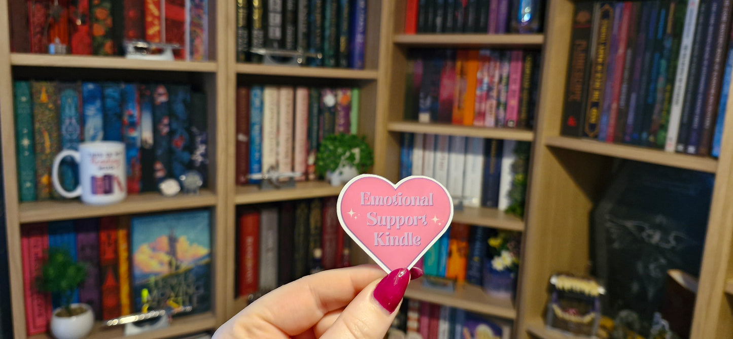 Sticker (Emotional support Kindle - pink heart ver)