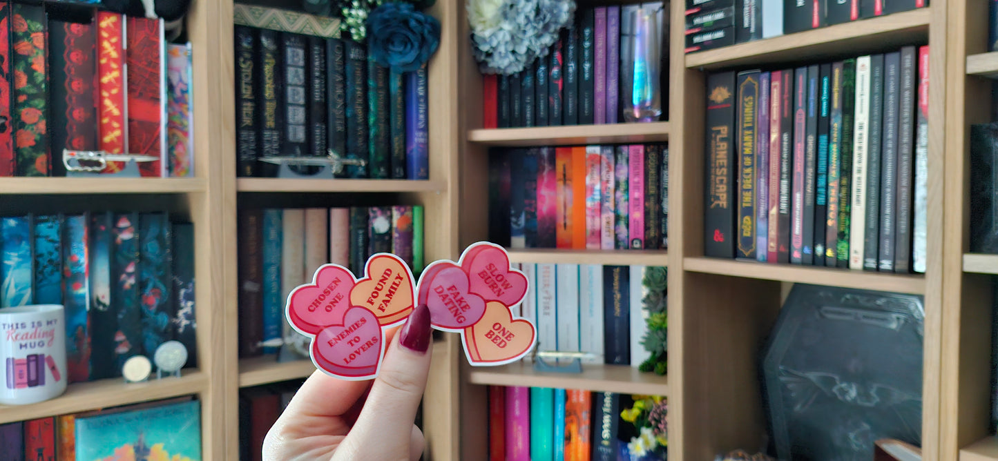 Sticker (Book trope love hearts - Romance ver)