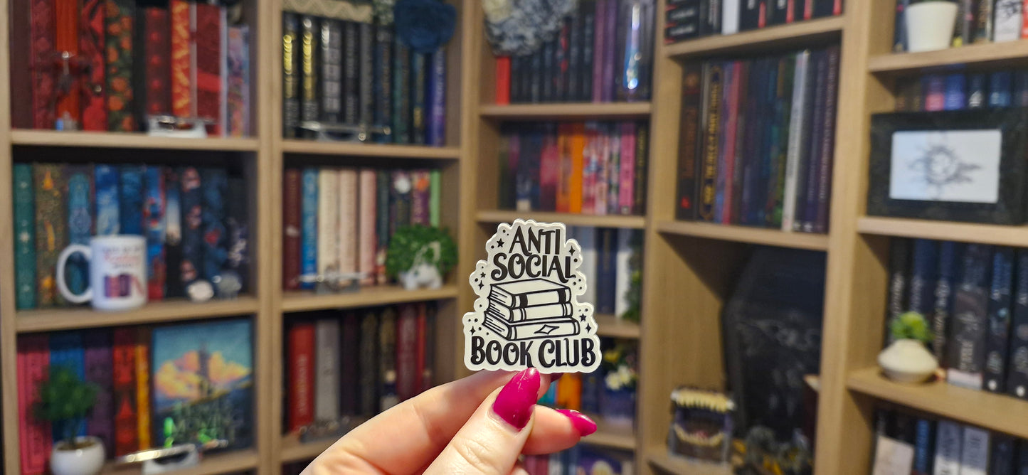 Sticker (Antisocial book club - book stack ver)