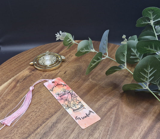 There's Always Time For Reading (hour glass) - Metal Bookmark