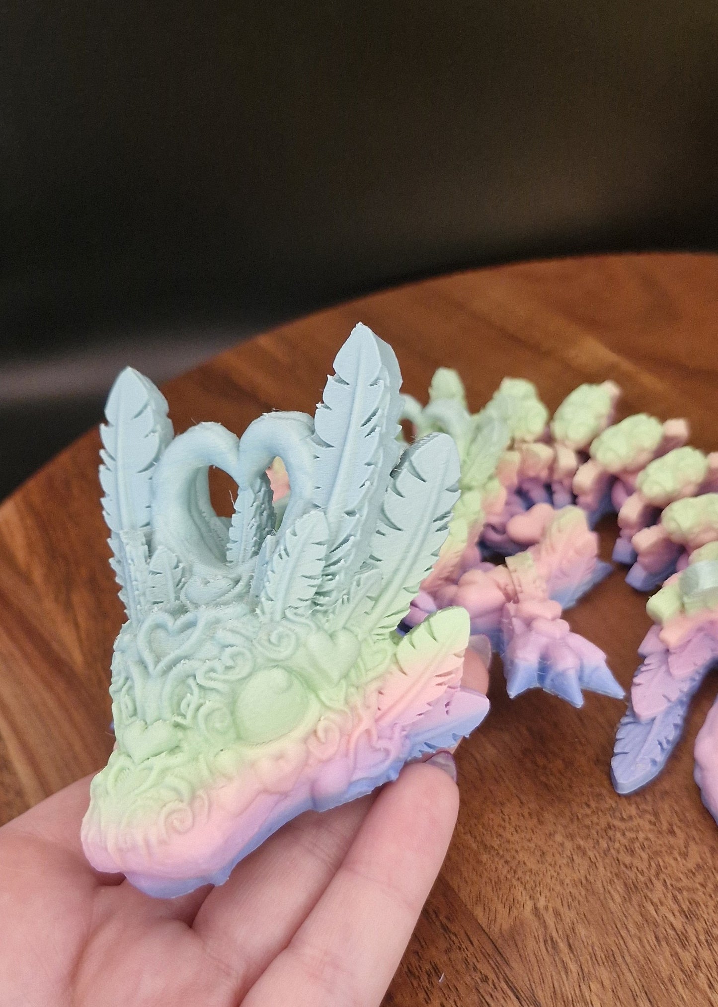 3D Printed Light Heart Baby Dragon (10-12 inches)