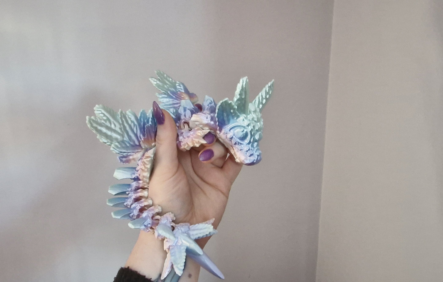 3D Printed Axolotl Baby Dragon (10-12 inches)