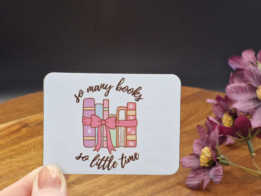 So many books, so little time - Rectangle Fridge Magnet