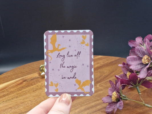 The magic we made (dragons/fantasy) - Rectangle Fridge Magnet