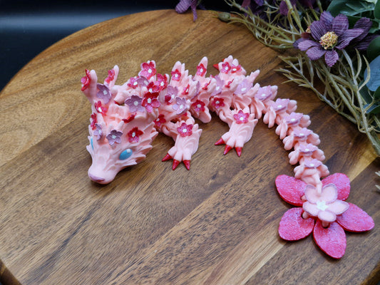 3D Printed Cherry Blossom Baby Dragon (10-12 inches)