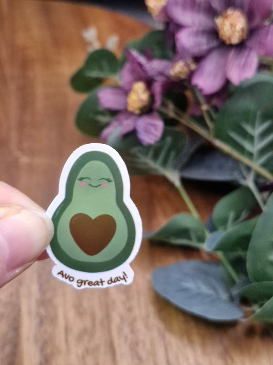 Avo Nice Day - Avocado Heart Pit - Sticker