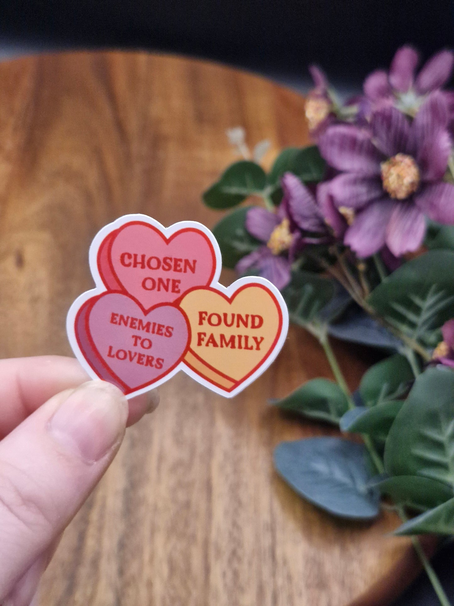 Fantasy/Romantasy Book Trope Love Hearts - bookish sticker