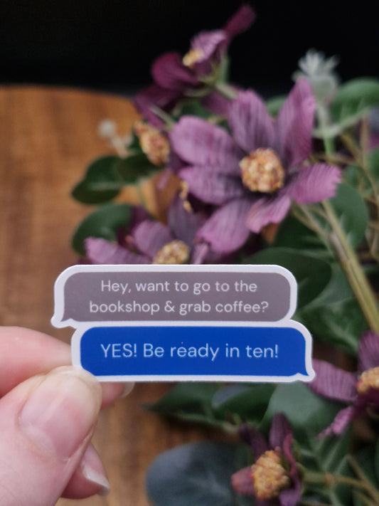 Want to go to the bookshop? - Funny text bookish sticker