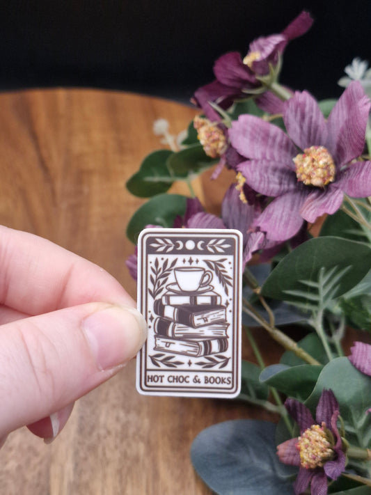 Hot Choc & Books - Bookish tarot card sticker