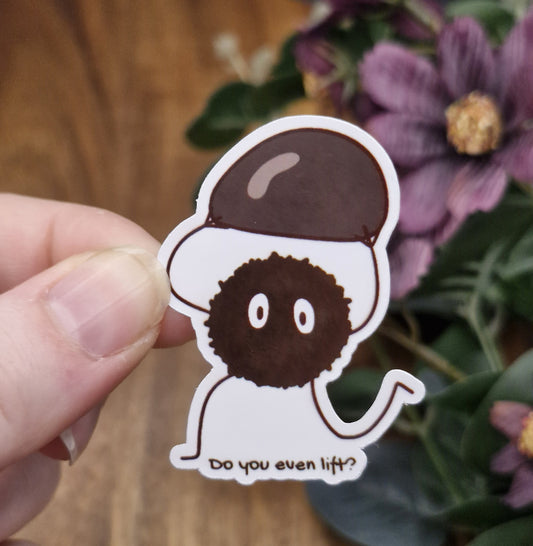 Do you even lift? - Funny soot sprite - sticker