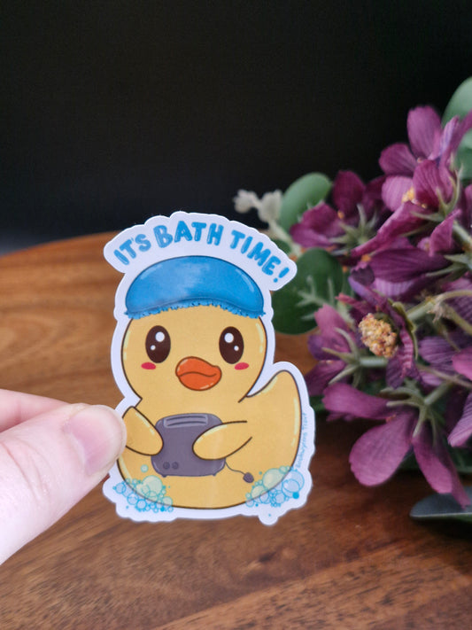 It's Bath Time - Dark Humour Rubber Duck - Sticker