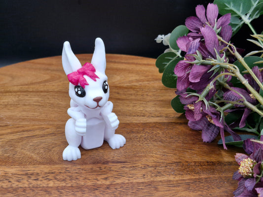 3D Printed Rabbit with Bow