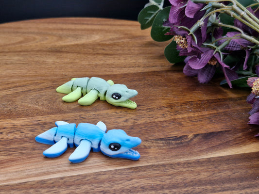 3D Printed Snappy Water Dino Hatchling