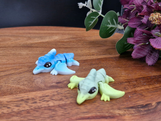 3D Printed Flying Flappy Dino Stripes Hatchling
