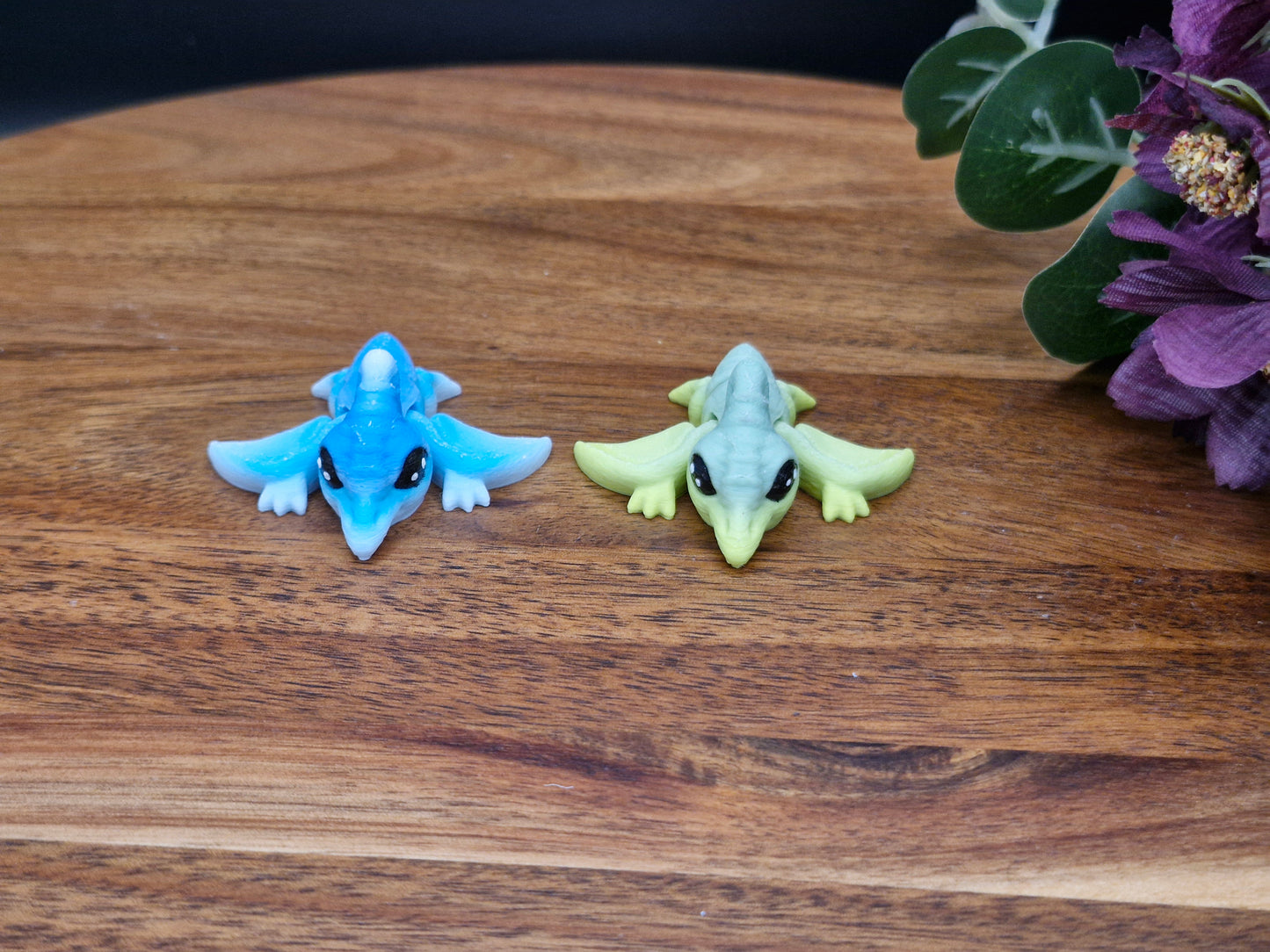 3D Printed Flying Flappy Dino Stripes Hatchling