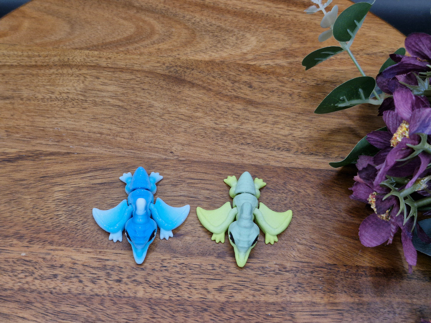 3D Printed Flying Flappy Dino Stripes Hatchling